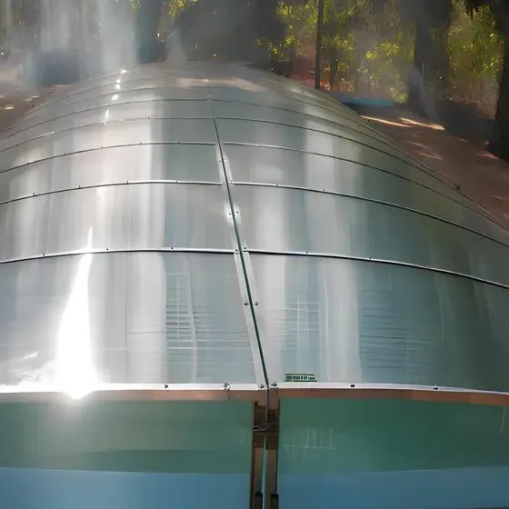 Cobertura Retrátil para Piscina em Sumaré SP — Cobertura com calha lateral para escoamento